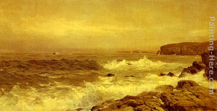Rocky Sea Coast painting - William Trost Richards Rocky Sea Coast art painting
